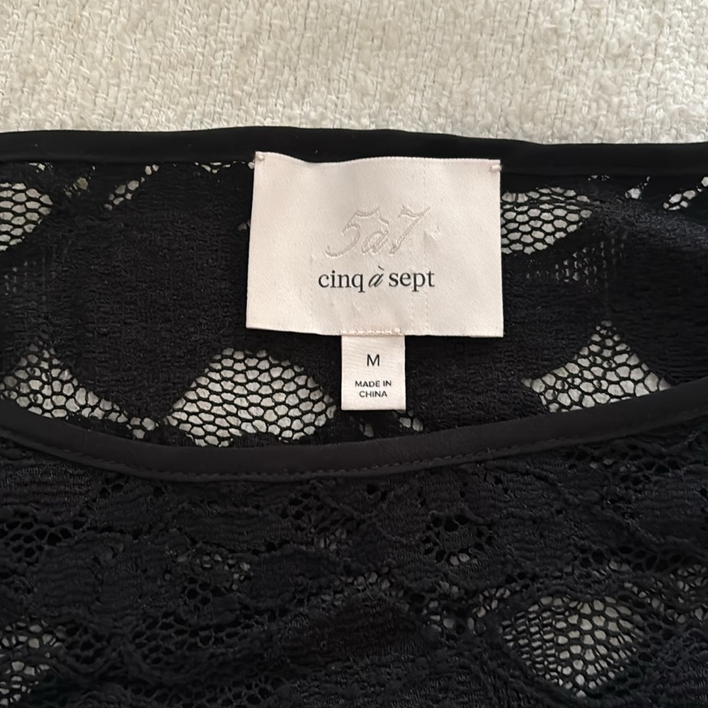 Cinq a sept black lace bodysuit - Picture 4 of 9